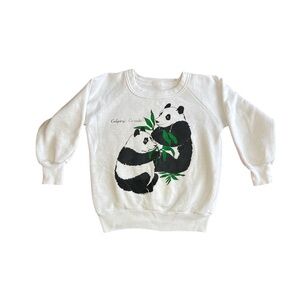 Vintage 80's Kids Panda Calgary Zoo Canada Sweatshirt